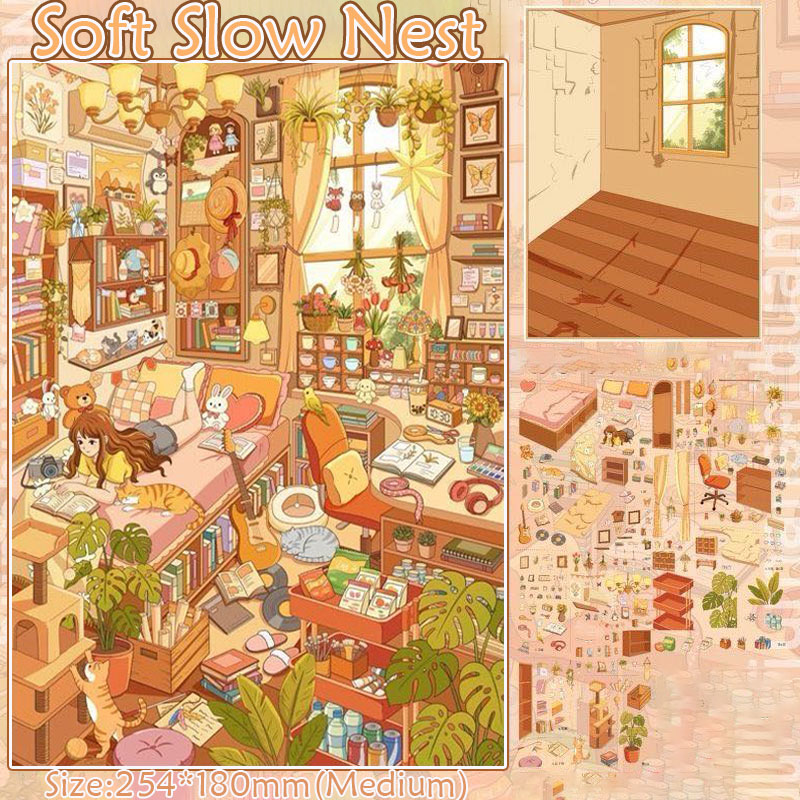  Ideal Nests DIY 3D Scene Stickers Collection - 3 Cute Miniature Scenes