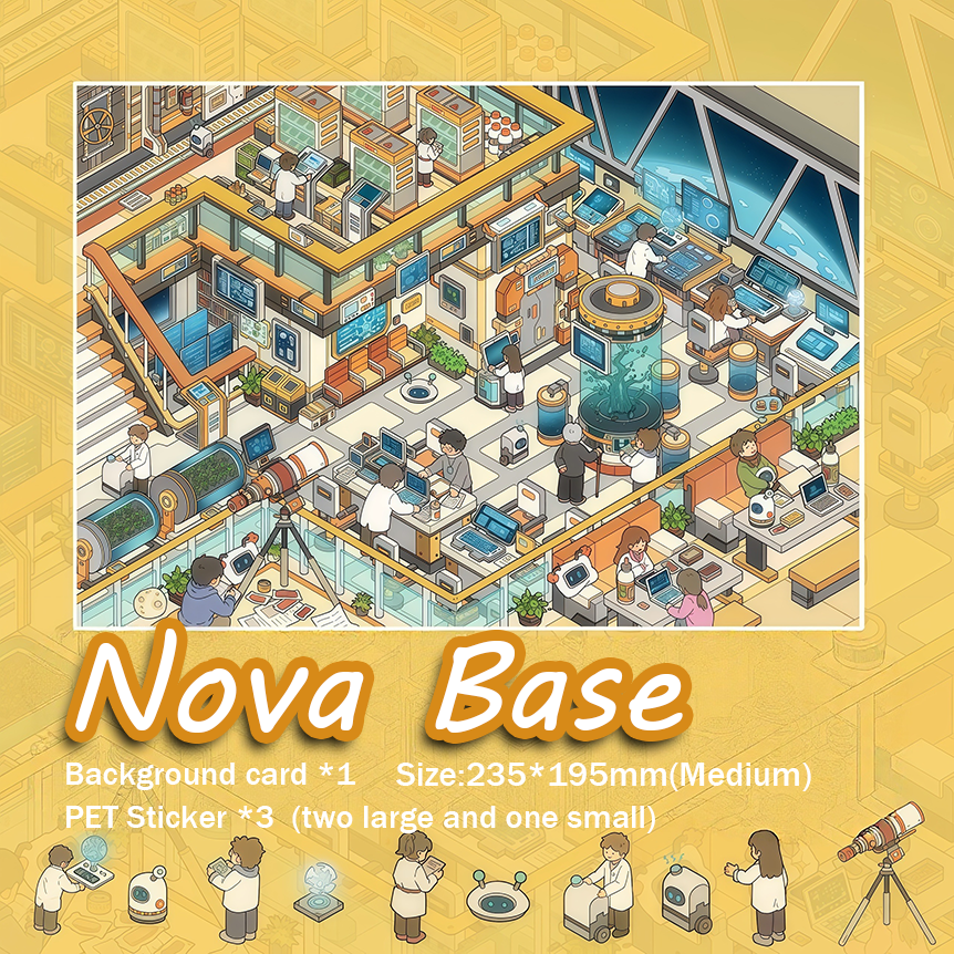 Galactic Nook DIY 3D Sticker Collection - 2 Cute Miniature Scenes