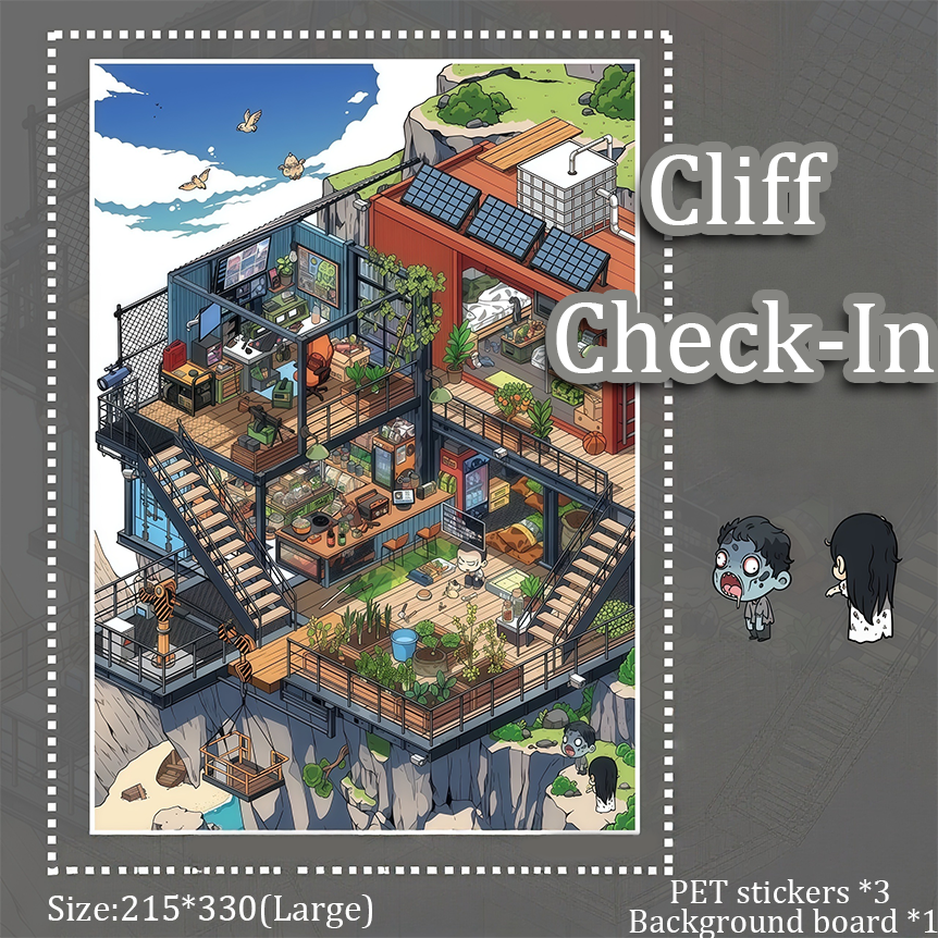 Survival Travel DIY 3D Sticker Collection - 2 Cute Miniature Scenes