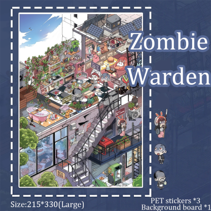 Survival Travel DIY 3D Sticker Collection - 2 Cute Miniature Scenes