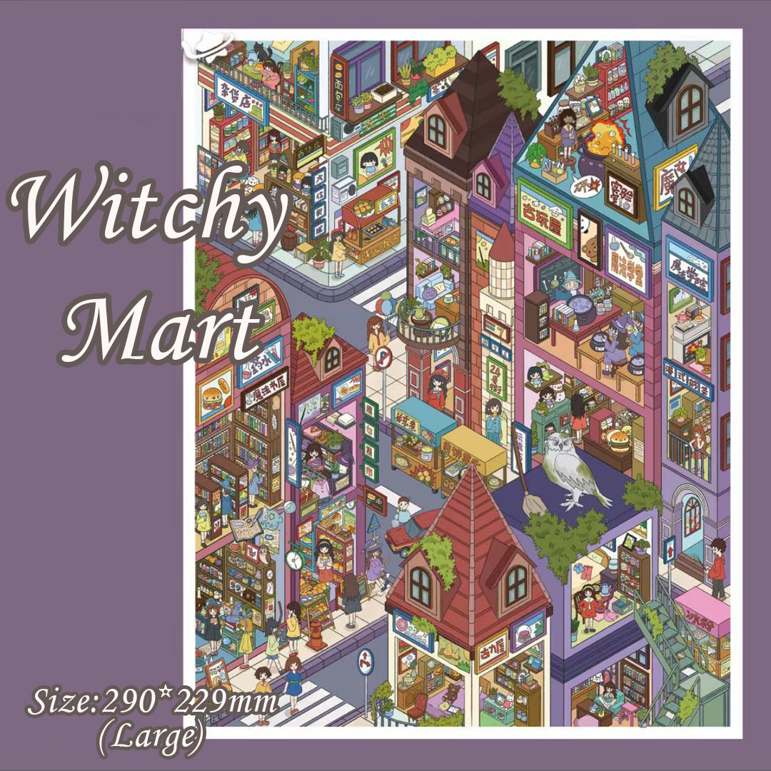 Corner Park  DIY 3D Sticker Collection - 4 Cute Miniature Scens