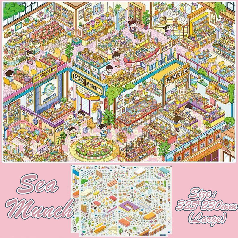 Town Pulse DIY 3D Scene Stickers Collection - 4 Cute Miniature Scenes
