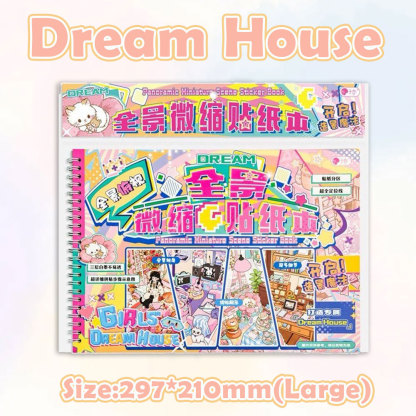 Dream House Book  DIY 3D Scene Stickers - Cute Miniature Scene
