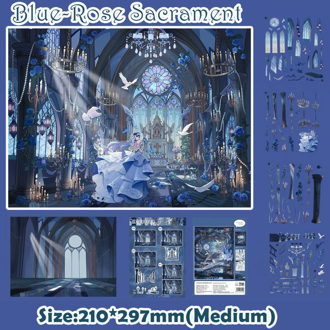 Gothic Reverie DIY 3D Scene Stickers Collection - 2 Cute Miniature Scenes
