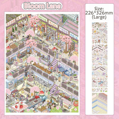 Street Whimsy DIY 3D Scene Stickers Collection - 3 Cute Miniature Scenes