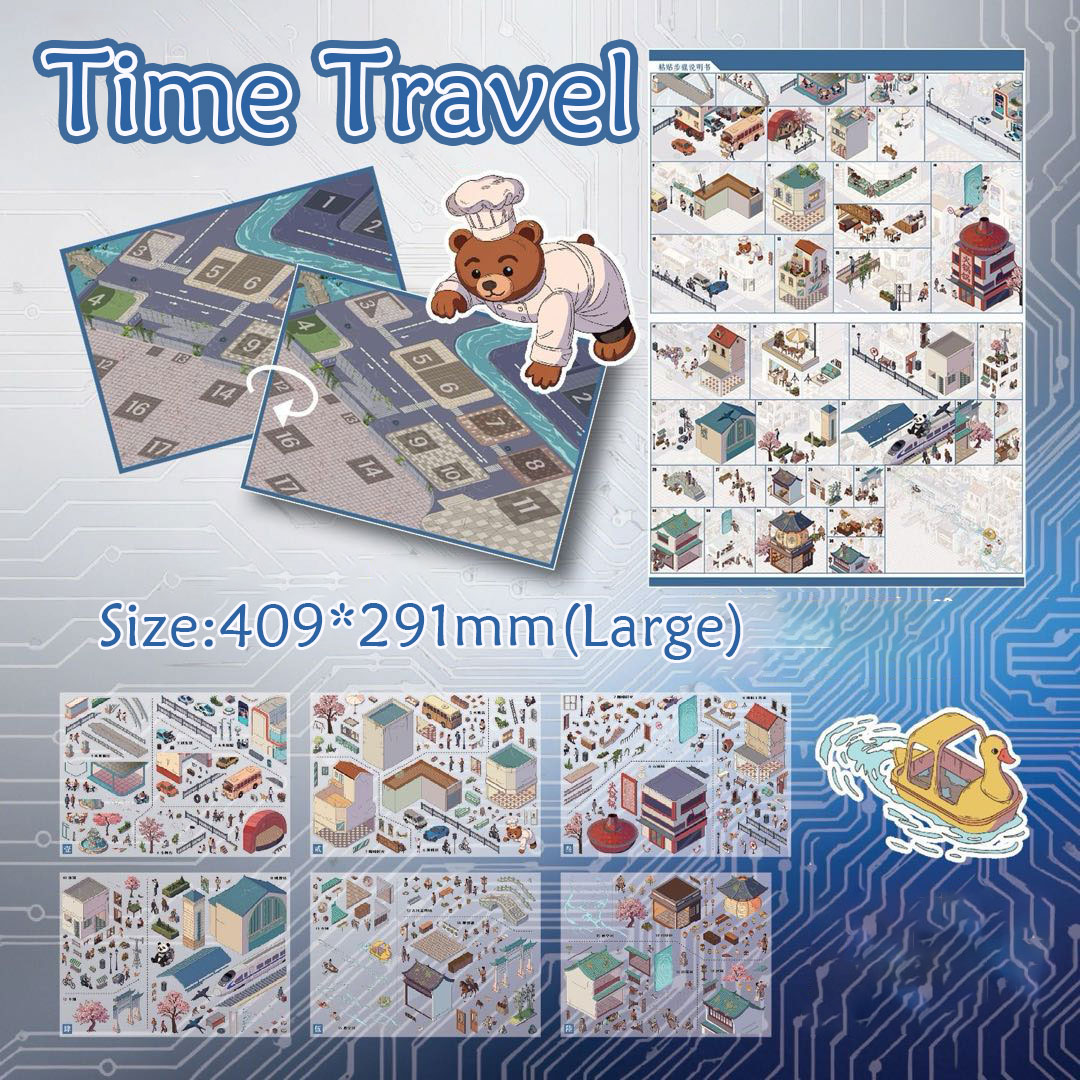 Time Travel DIY 3D Scene Stickers - Cute Miniature Scene