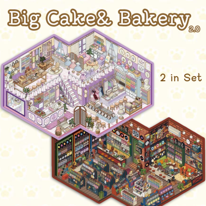 Big Cake&Bakery 2.0 DIY 3D Sticker Collection - 2 Cute Miniature Scene