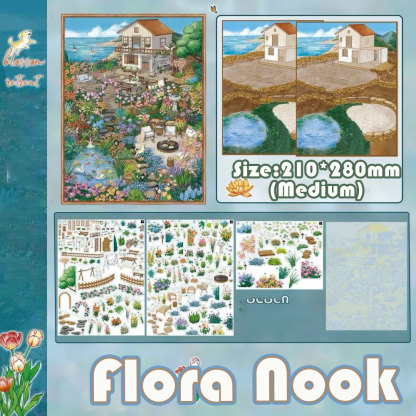  Tiny Town Chapters DIY 3D Scene Stickers Collection - 6 Cute Miniature Scenes