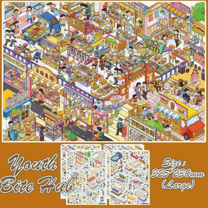 Town Pulse DIY 3D Scene Stickers Collection - 4 Cute Miniature Scenes