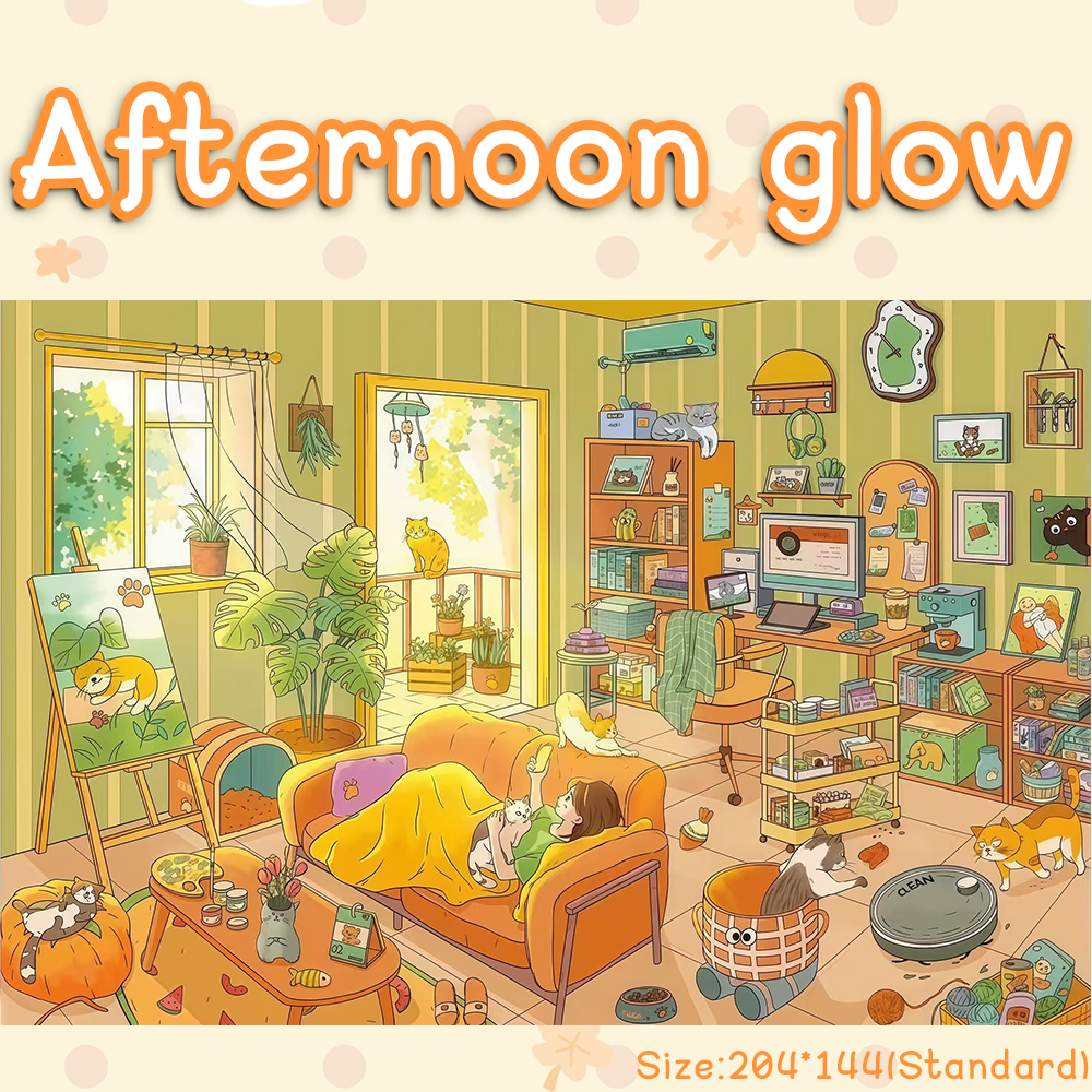 Afternoon glow DIY 3D Sticker Collection - Cute Miniature Scene