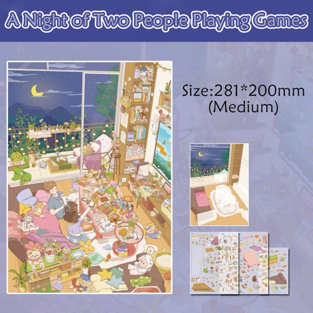 Twin Vistas DIY 3D Scene Stickers Collection - 5 Cute Miniature Scenes