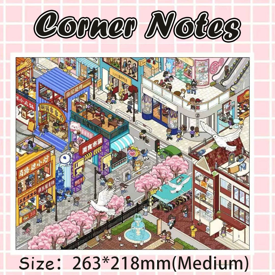 Lemon Town DIY 3D Scene Stickers Collection - 5 Cute Miniature Scenes