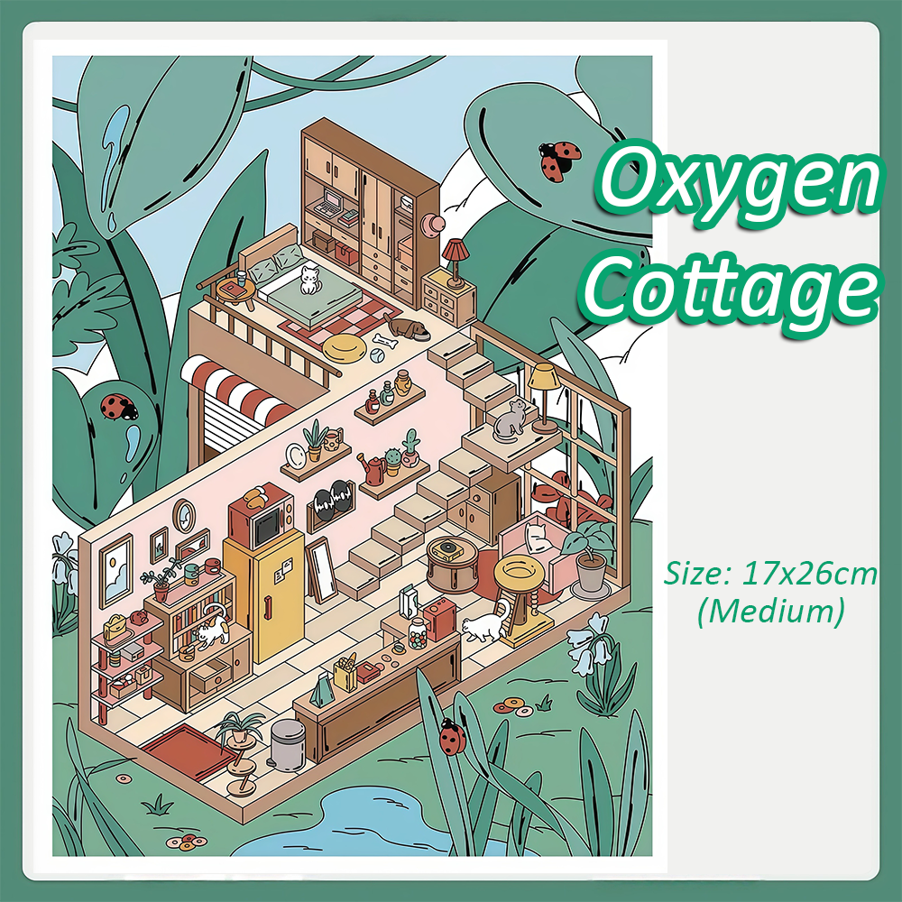 Oxygen Cottage DIY 3D Sticker Collection - Cute Miniature Scene