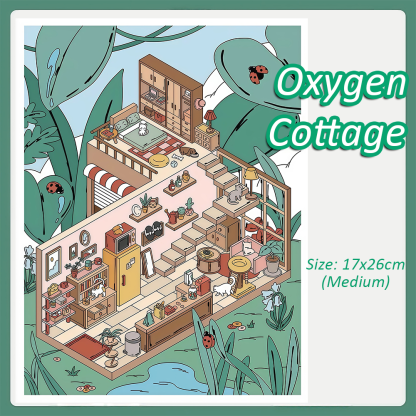 Oxygen Cottage DIY 3D Sticker Collection - Cute Miniature Scene