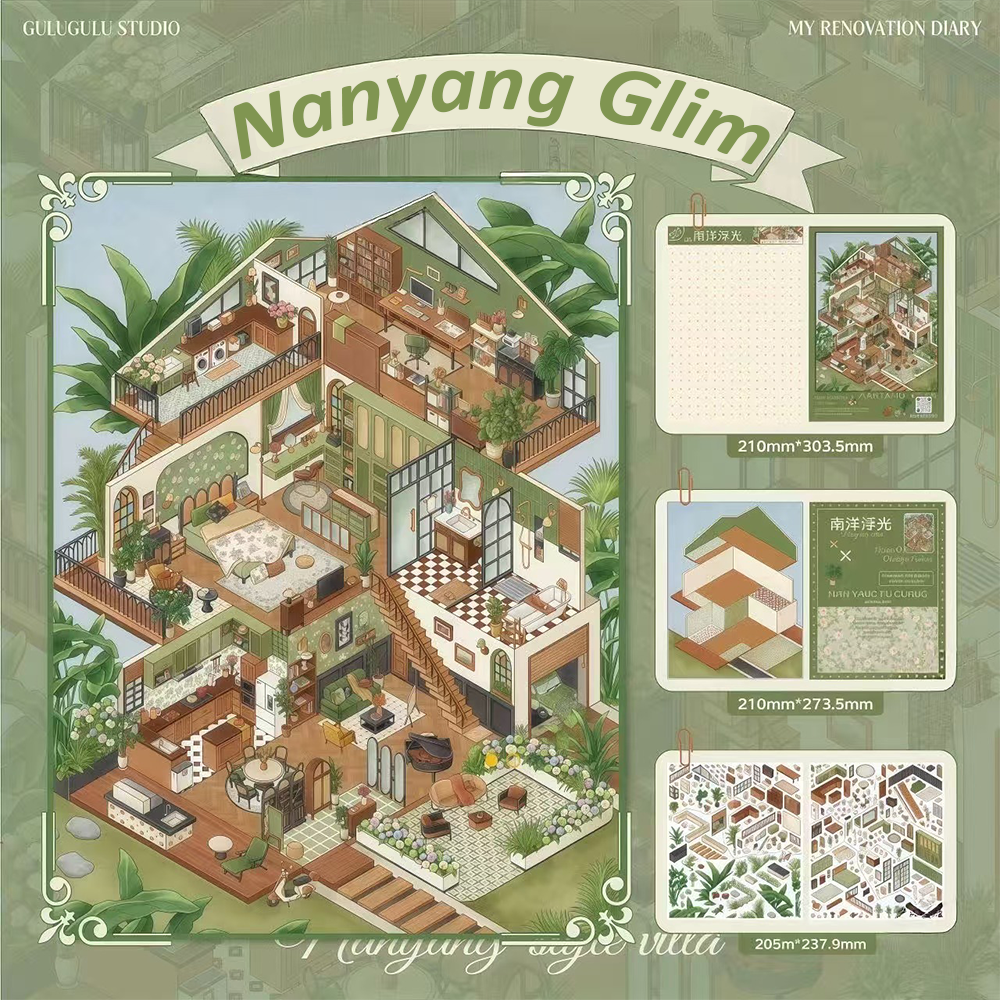 Dreamy Estates DIY 3D Sticker Collection - 2 Cute Miniature Scenes