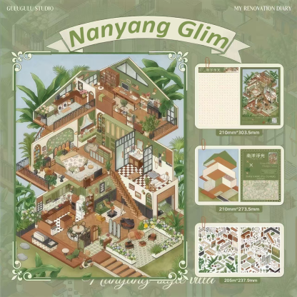 Dreamy Estates DIY 3D Sticker Collection - 2 Cute Miniature Scenes