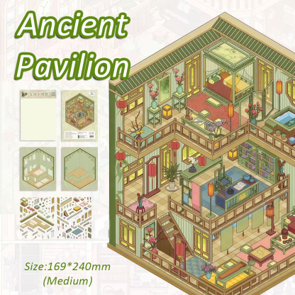 Mini Mansions DIY 3D Sticker Collection -3 Cute Miniature Scenes