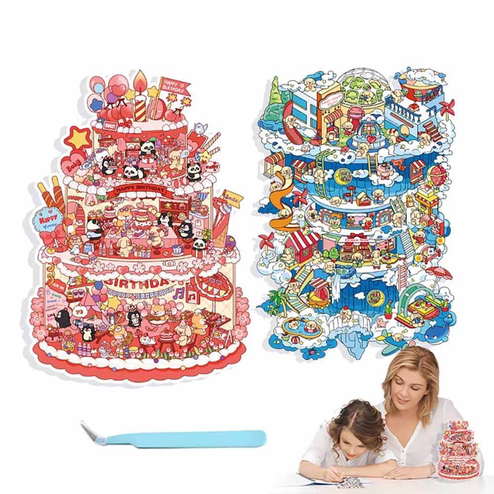 Sky City DIY 3D Scene Stickers 2 Cute Miniature Scenes