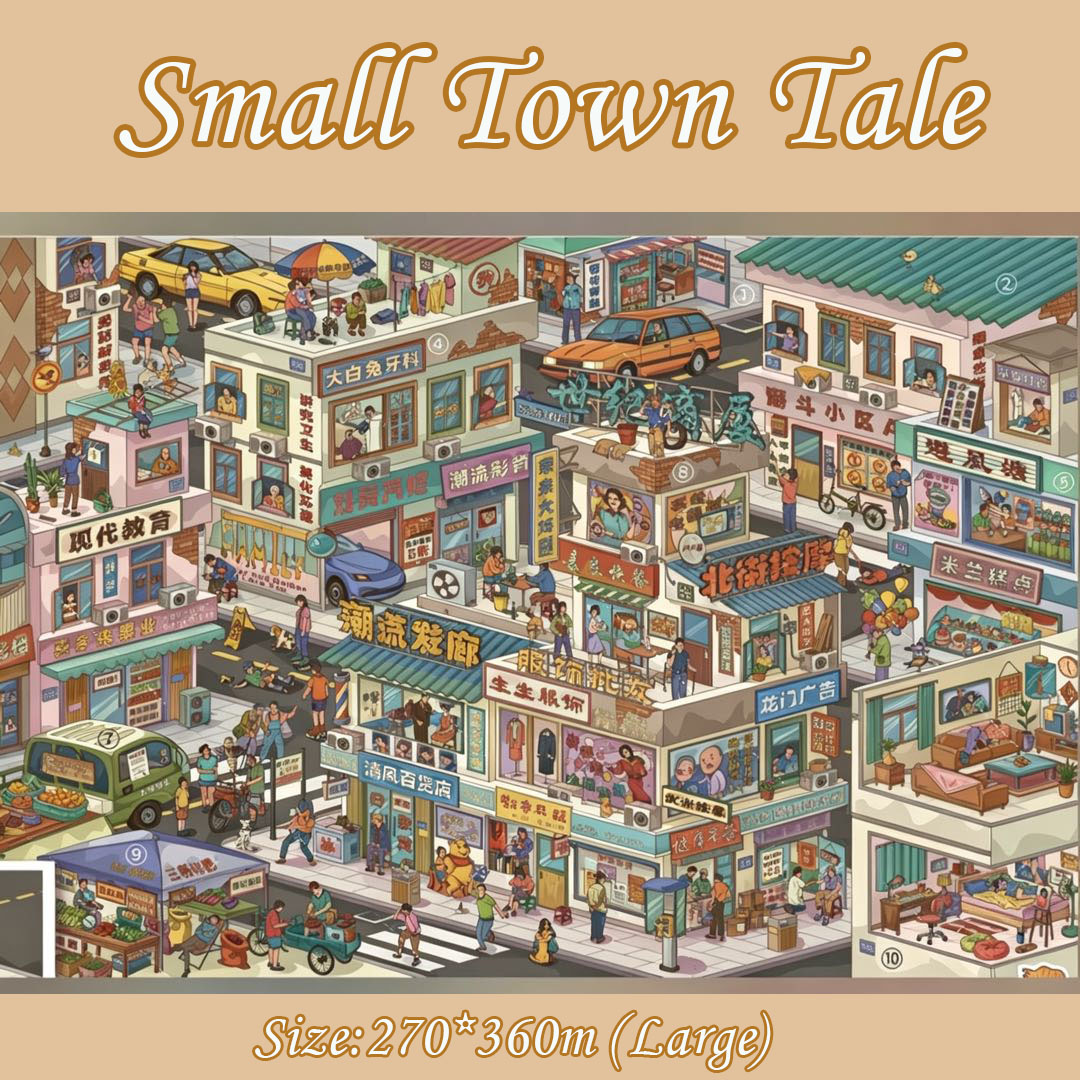 Small Town Tale DIY 3D Scene Stickers - Cute Miniature Scene