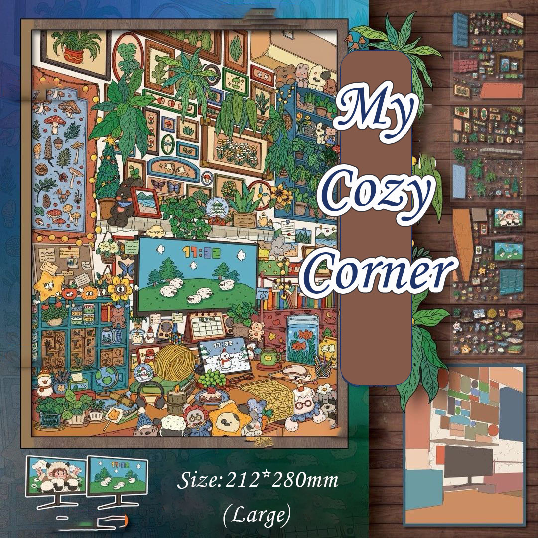 My Cozy Corner DIY 3D Scene Stickers - Cute Miniature Scene