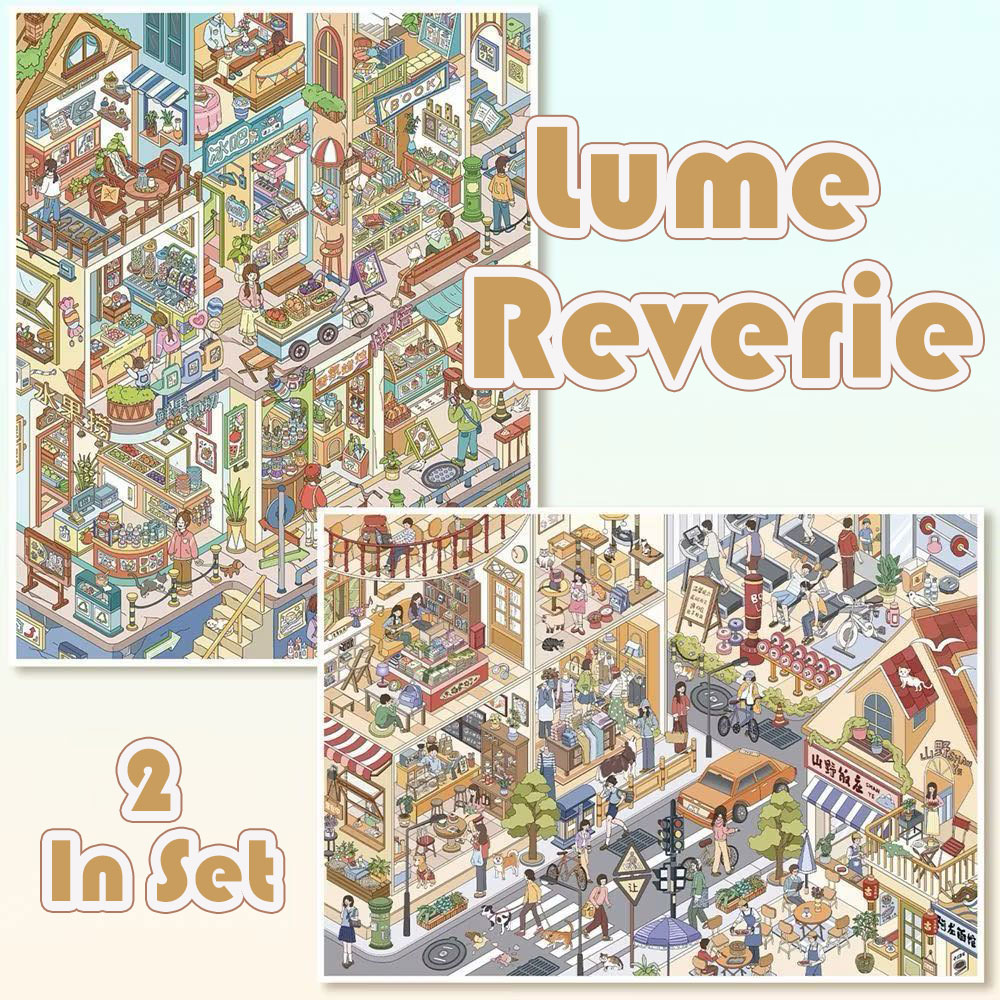 Lume Reverie DIY 3D Scene Stickers Collection - 2 Cute Miniature Scenes