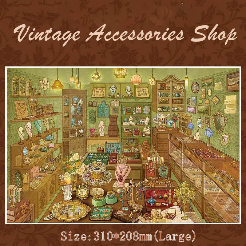 Vintage Rooms DIY 3D Scene Stickers Collection - 2 Cute Miniature Scenes