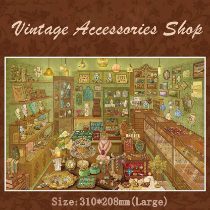 Vintage Rooms DIY 3D Scene Stickers Collection - 2 Cute Miniature Scenes