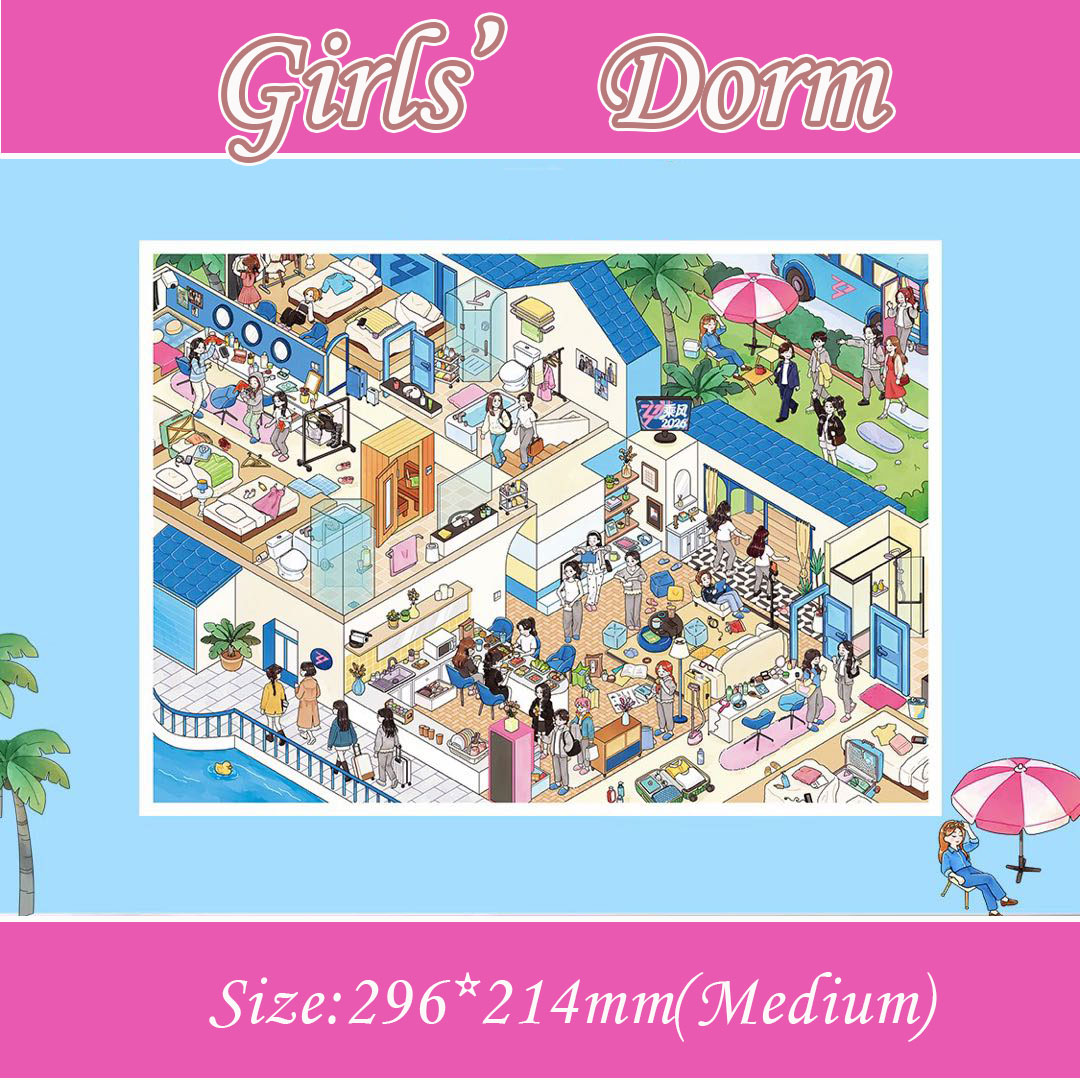 Girls'Dorm DIY 3D Scene Stickers - Cute Miniature Scene
