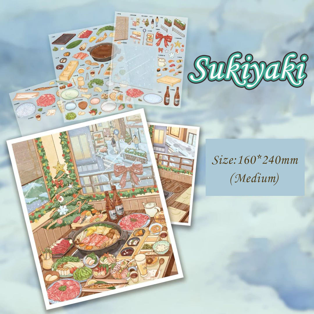 Girls‘ Day Out DIY 3D Scene Stickers Collection - 4 Cute Miniature Scenes