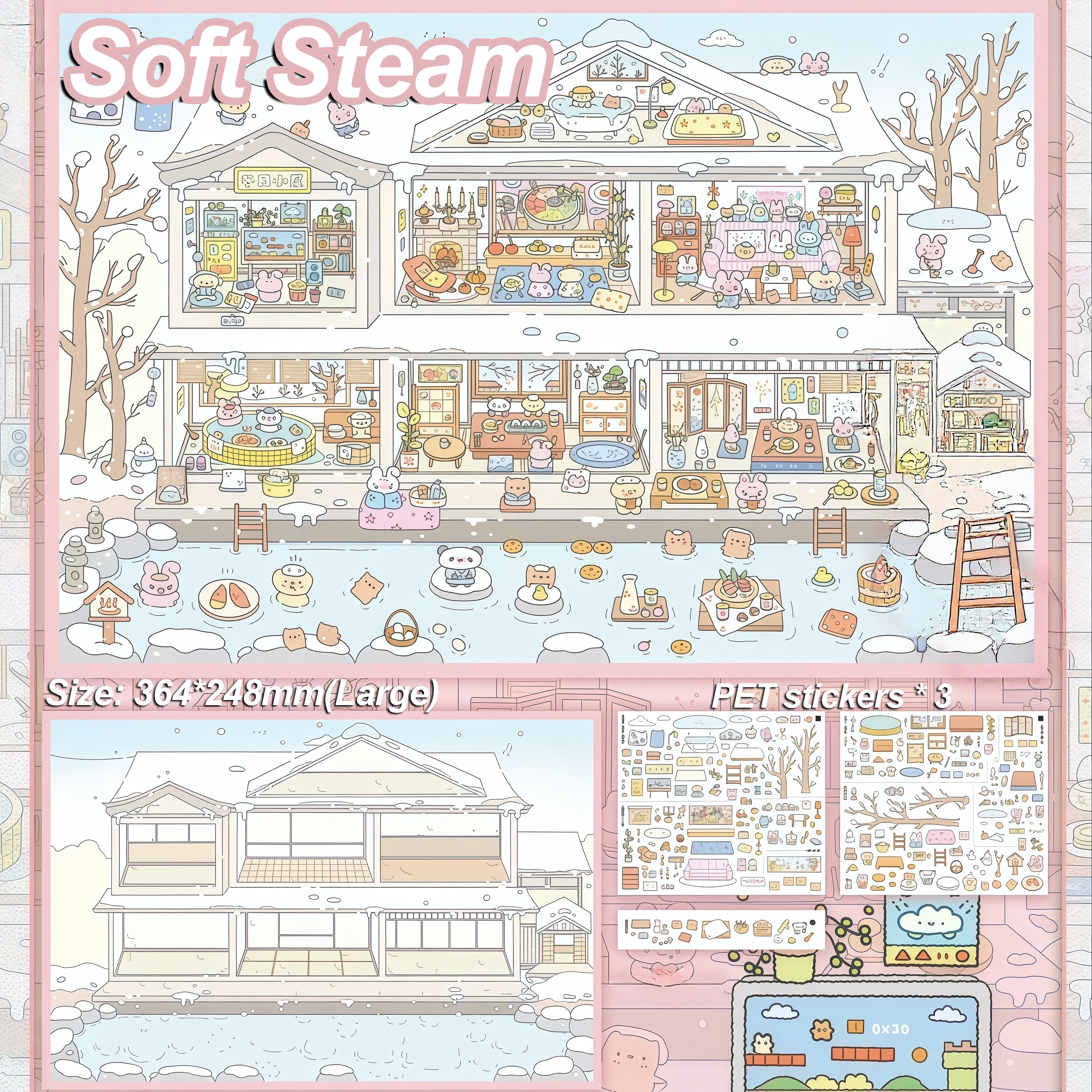 Storybook townscapes DIY 3D Sticker Collection - Cute Miniature Scene