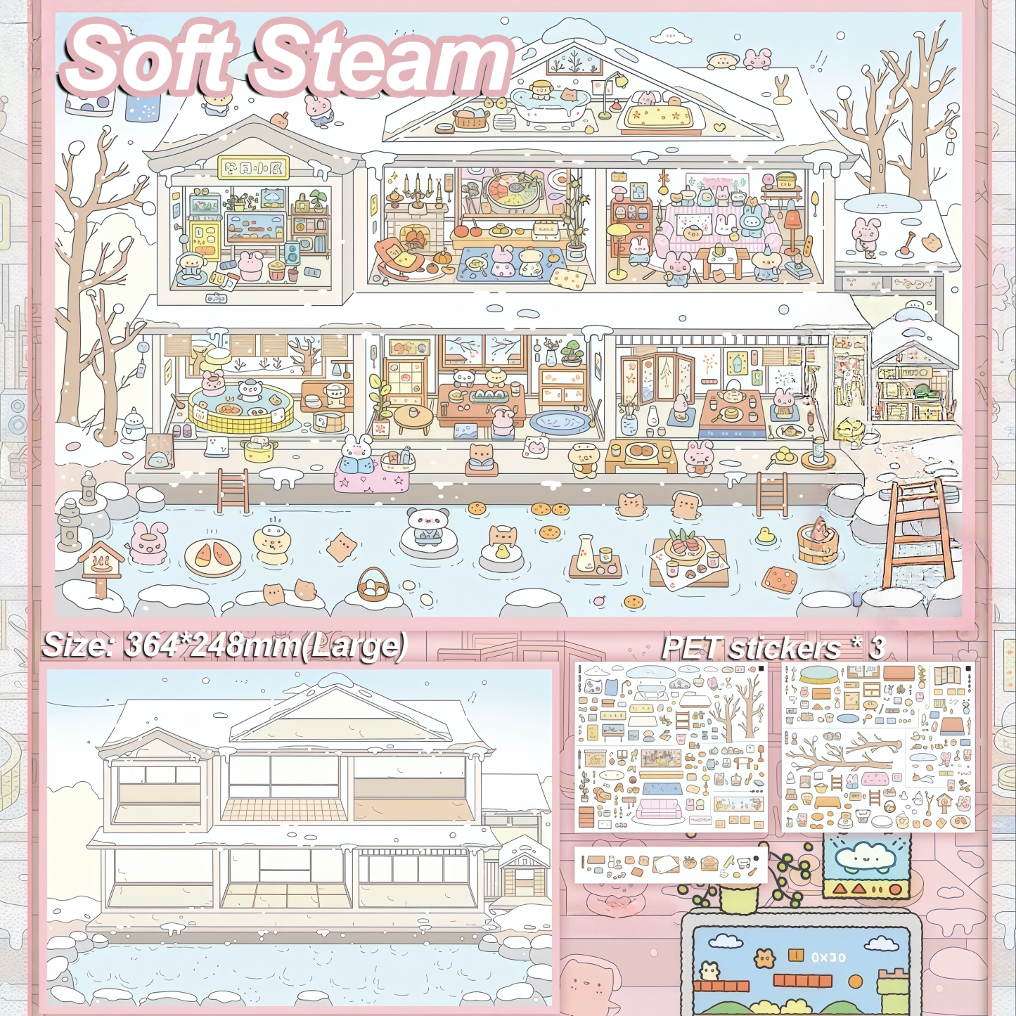 Storybook townscapes DIY 3D Sticker Collection - Cute Miniature Scene