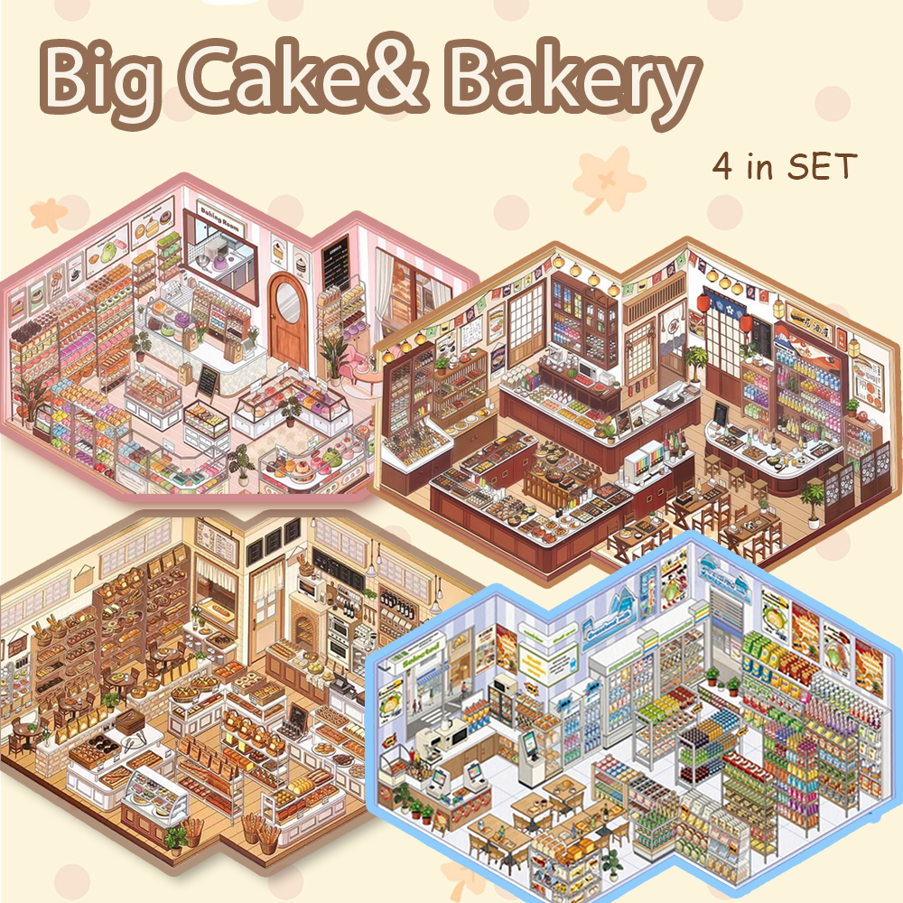 Big Cake&Bakery DIY 3D Sticker Collection - Cute Miniature Scene