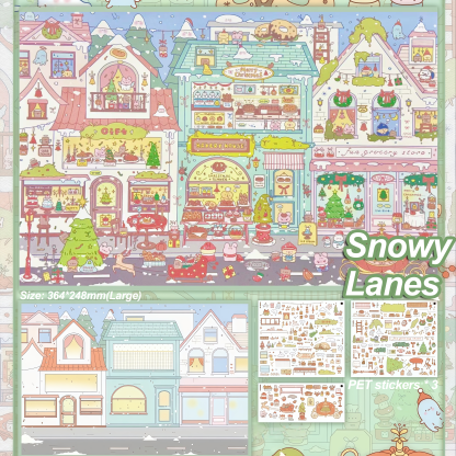 Storybook townscapes DIY 3D Sticker Collection - Cute Miniature Scene