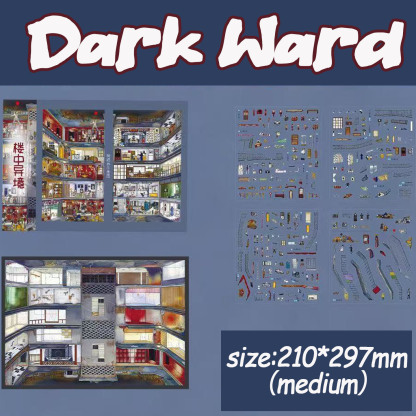 Urban Haunt DIY 3D Scene Stickers Collection - 2 Cute Miniature Scenes