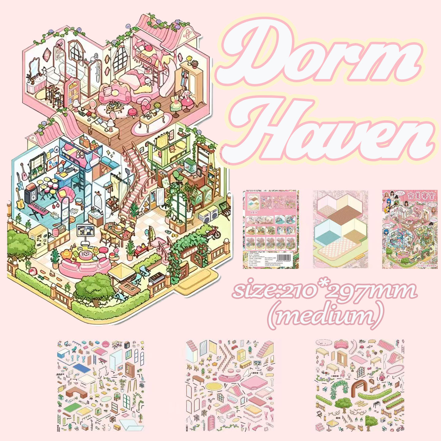 Hallow Tales DIY 3D Scene Stickers Collection -2 Cute Miniature Scenes