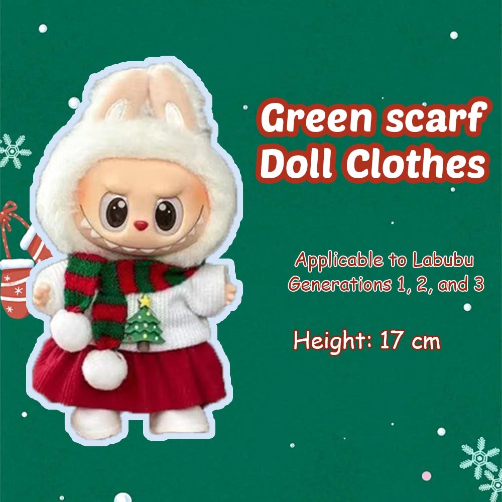 Christmas Doll Clothes Outfit - Applicable to Labubu