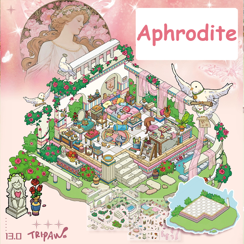 Divine Radiance Series DIY 3D Sticker Collection - 4 Cute Miniature Scenes