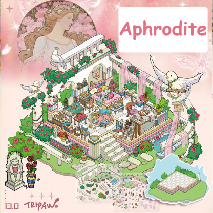 Divine Radiance Series DIY 3D Sticker Collection - 4 Cute Miniature Scenes