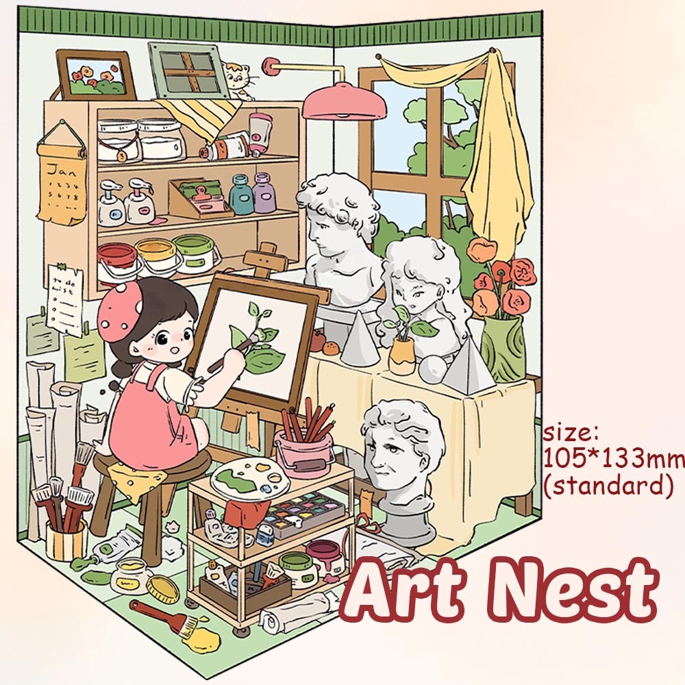 Little corner wonders DIY 3D Sticker Collection - 4 Cute Miniature Scenes