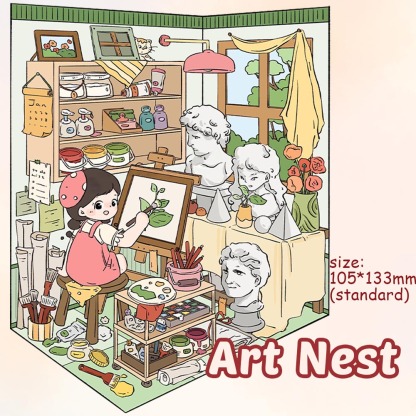 Little corner wonders DIY 3D Sticker Collection - 4 Cute Miniature Scenes