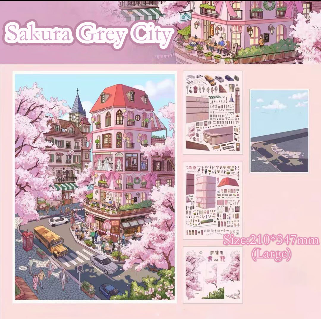 Window Diary DIY 3D Scene Stickers Collection - 3 Cute Miniature Scenes