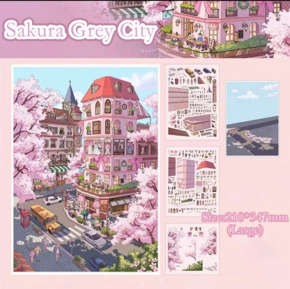 Window Diary DIY 3D Scene Stickers Collection - 3 Cute Miniature Scenes