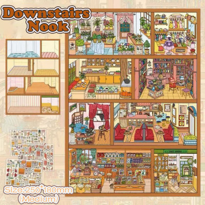 Petal Studio DIY 3D Scene Stickers Collection - 3 Cute Miniature Scenes