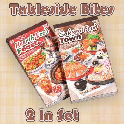Tableside Bites  DIY 3D Scene Stickers Collection - 2 Cute Miniature Scenes