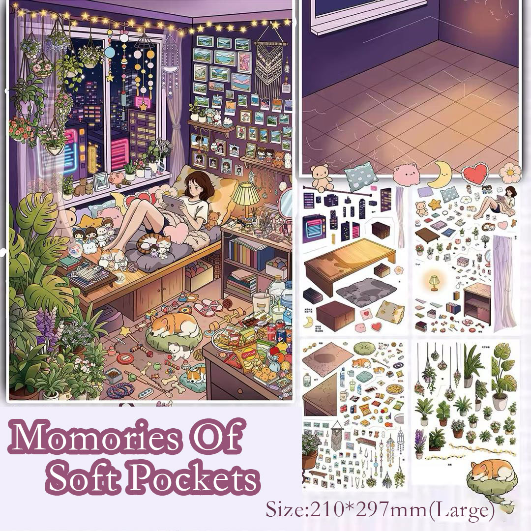Window Diary DIY 3D Scene Stickers Collection - 3 Cute Miniature Scenes