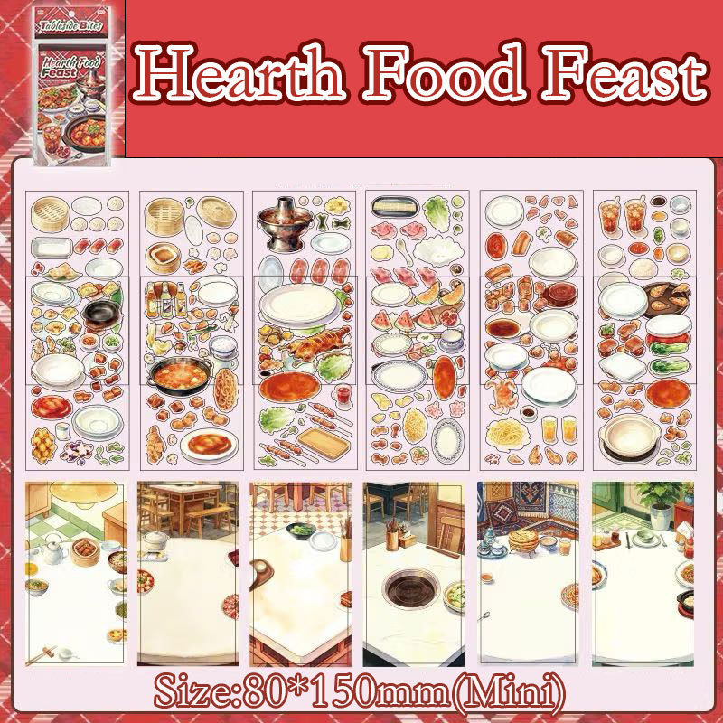 Tableside Bites  DIY 3D Scene Stickers Collection - 2 Cute Miniature Scenes