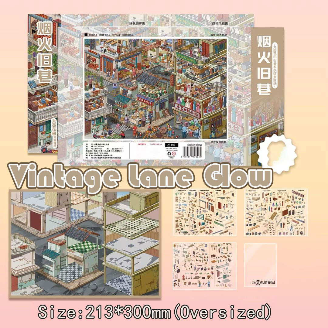Street Breeze DIY 3D Sticker Collection - 3 Cute Miniature Scenes