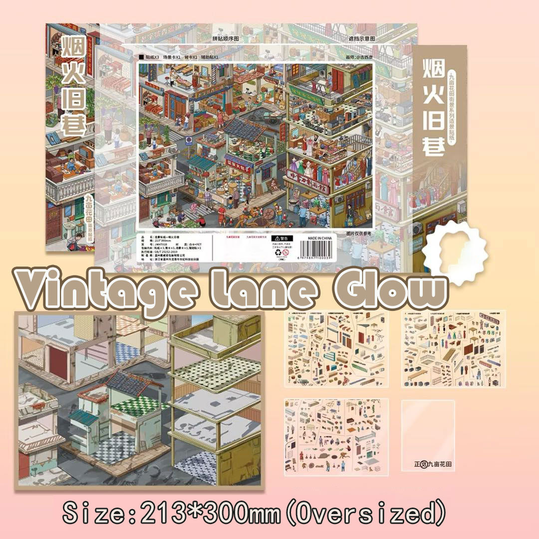 Street Breeze DIY 3D Sticker Collection - 3 Cute Miniature Scenes