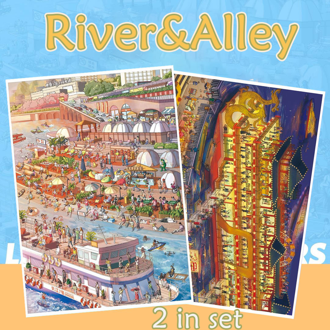  River&Alley DIY 3D Scene Stickers Collection - 2 Cute Miniature Scenes
