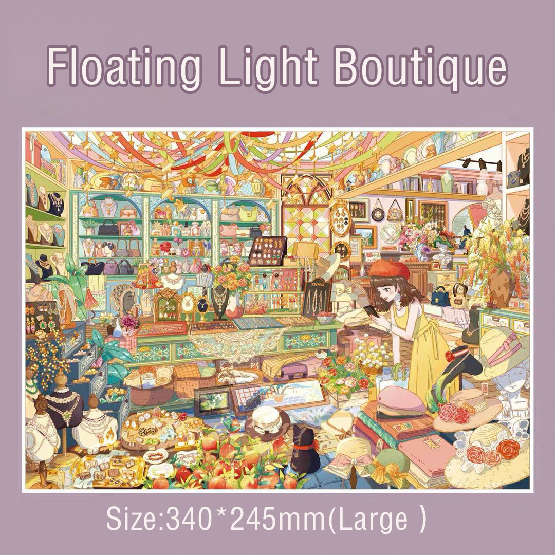  Odd Shop Wander DIY 3D Scene Stickers Collection - 4 Cute Miniature Scenes